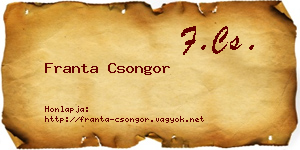 Franta Csongor névjegykártya