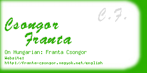 csongor franta business card